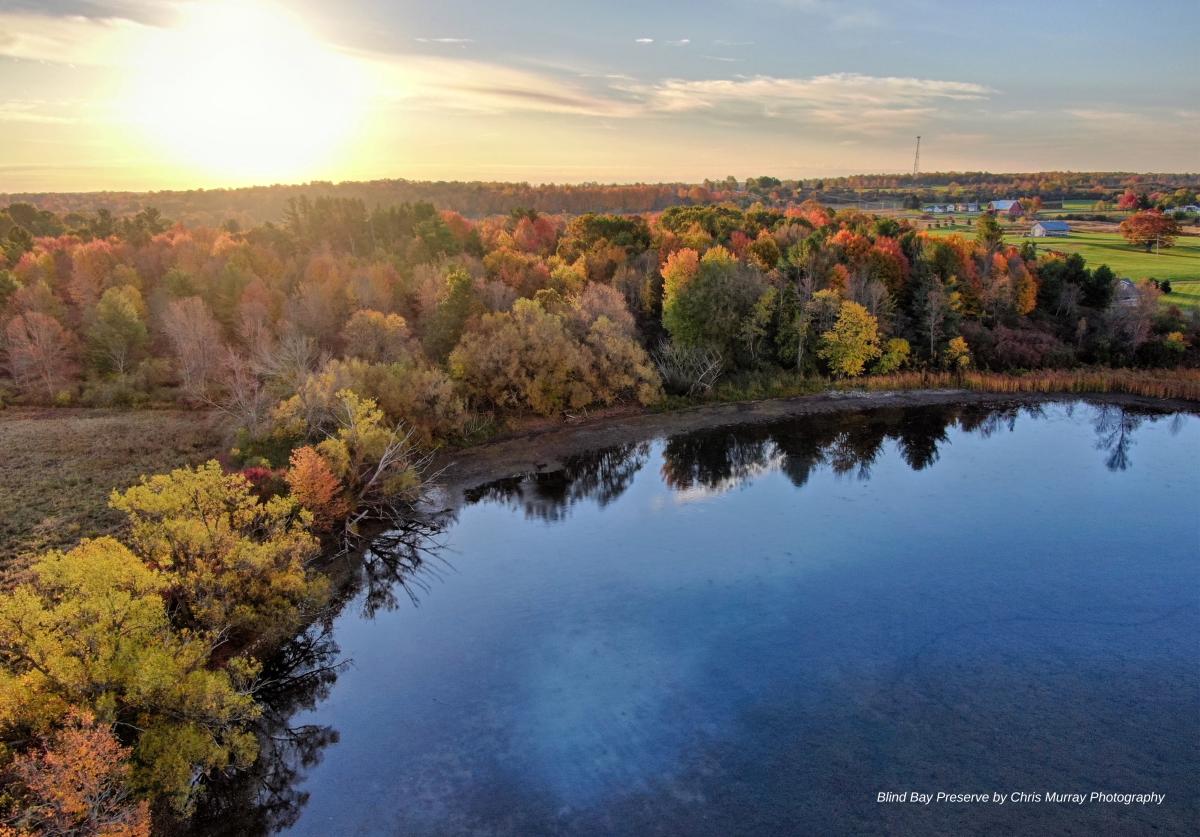 Aerial view of Blind Bay Preserve by Chris Murray Photography